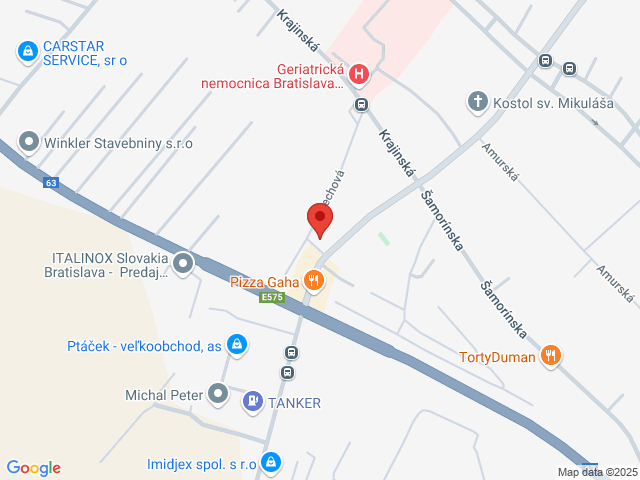 Google map: Mramorová 7